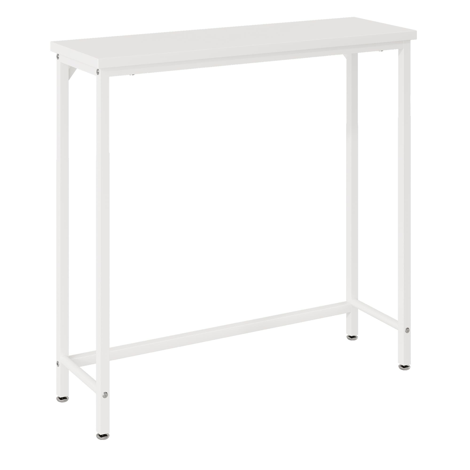 Narrow Entryway Console Table & Sofa Side Table - Industrial Hallway Table for Small Spaces, Behind Couch Table, Multi-Functional Living Room Bedroom Office,Brown, 29.5" x 9.4" x 29.5"