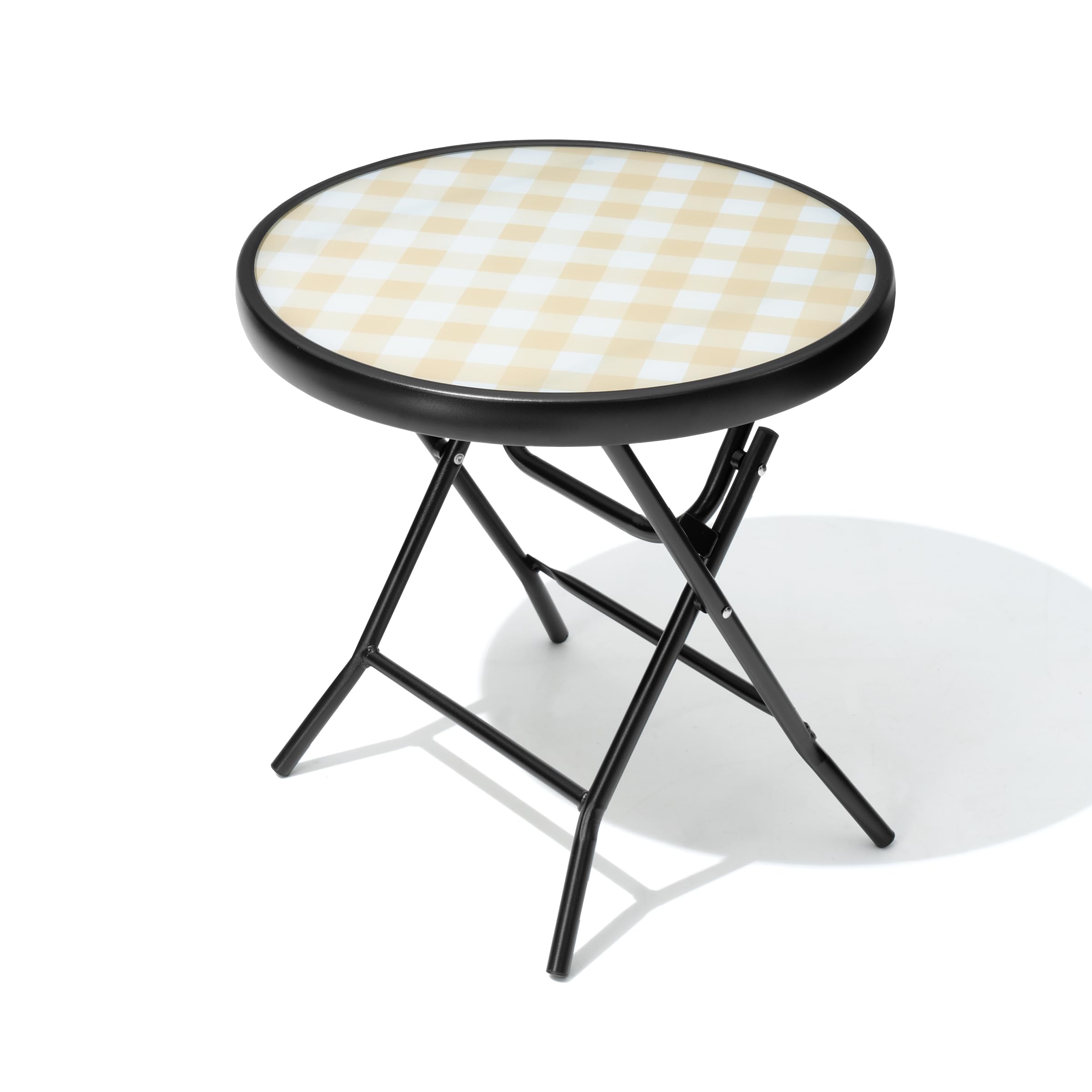 Outdoor Side Table - Small Patio End Table All Weather, Patio Furniture Sets and Outside Furniture for Pool, Balcony, Deck, Porch, Black