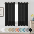 H.VERSAILTEX Linen Curtains Natural Linen Semi-Sheer Curtains 2 Panels Nickel Grommet Privacy Added Premium Soft Rich Material Drapes for Bedroom/Livingroom - 52x108 - Inch - Linen