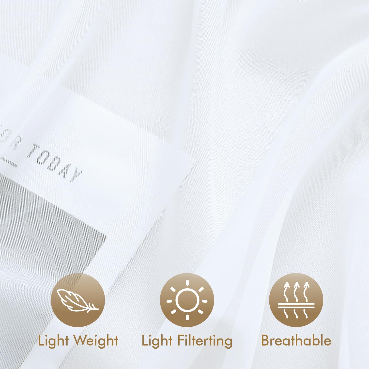 MIULEE White Outdoor Curtain for Patio Waterproof, 4 Panels Grommet Outside Sheer Curtains for Gazebo/Pergola/Cabana/Porch/Balcony, 54 x 108 Inch Long