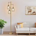 Dimmable Black Tree Floor Lamp with 3 LED Bulbs for Indoor Use