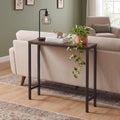 Sturdy Console Table with 98 lb Capacity, Stable Wobble-Free Design for Living Room and Entryway, Heavy Duty Metal Frame, Easy Assembly, 29.5 Inch Narrow Sofa Table, Rustic Brown